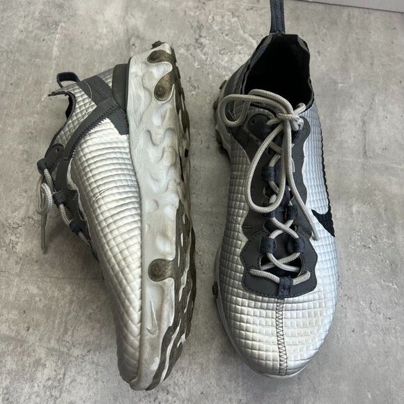Nike React CI3835-001 Element 55 Silver Black Sneakers Shoes Womens Size 7.5 - Picture 4 of 10